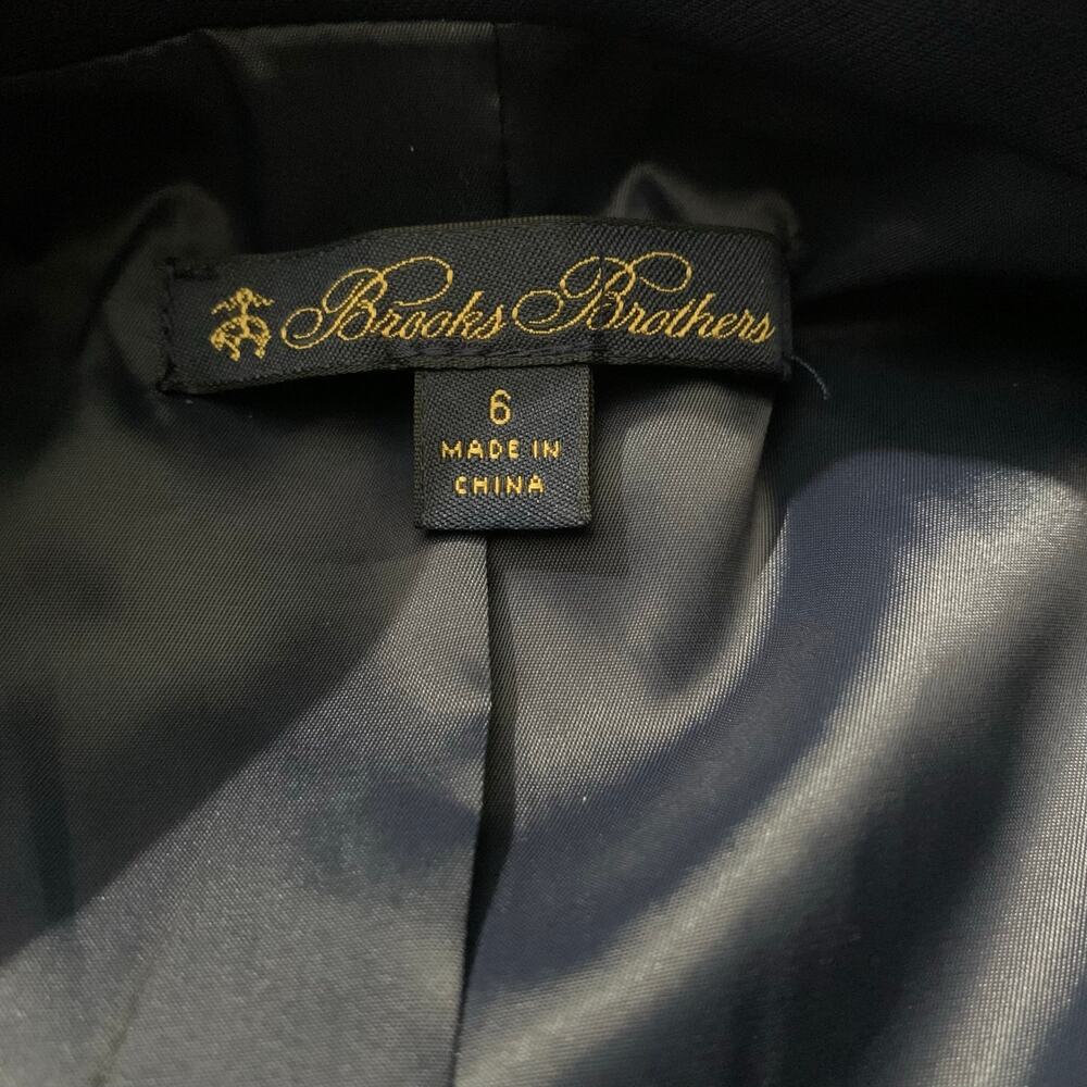 BROOKS BROTHERS Women's Navy Blue Collarless Blazer Size 6 - Picture 7 of 8